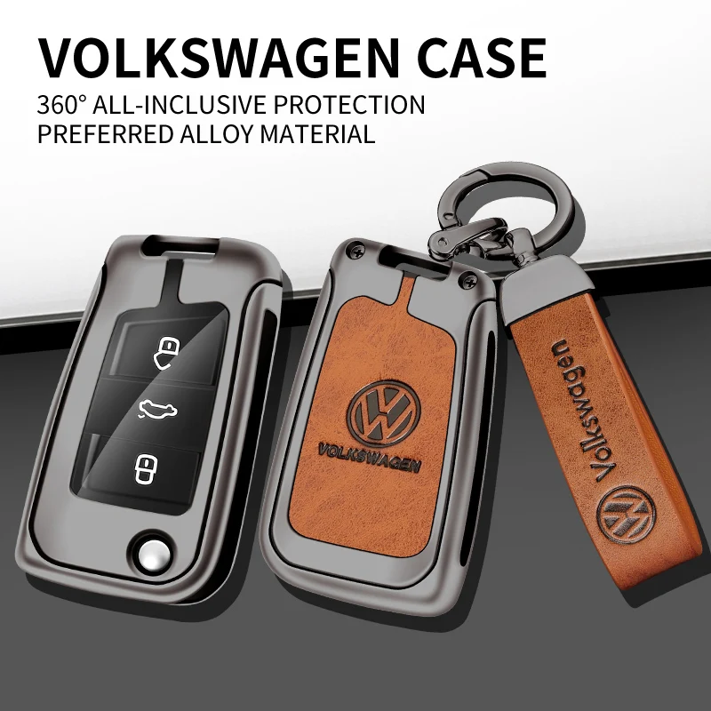 Car Remote Key Fob Case Cover Protector Shell For Volkswagen VW Polo Golf 7 MK7 Tiguan Passat Jetta E-golf Keychain Accessories