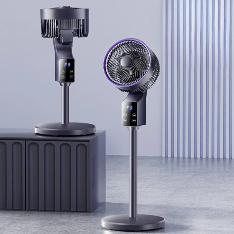 Air Circulation Fans Turbo Convection Mute Cooling Fan Electric Fans Timing Remote Control with Adapter Stand Floor Fan Cooling