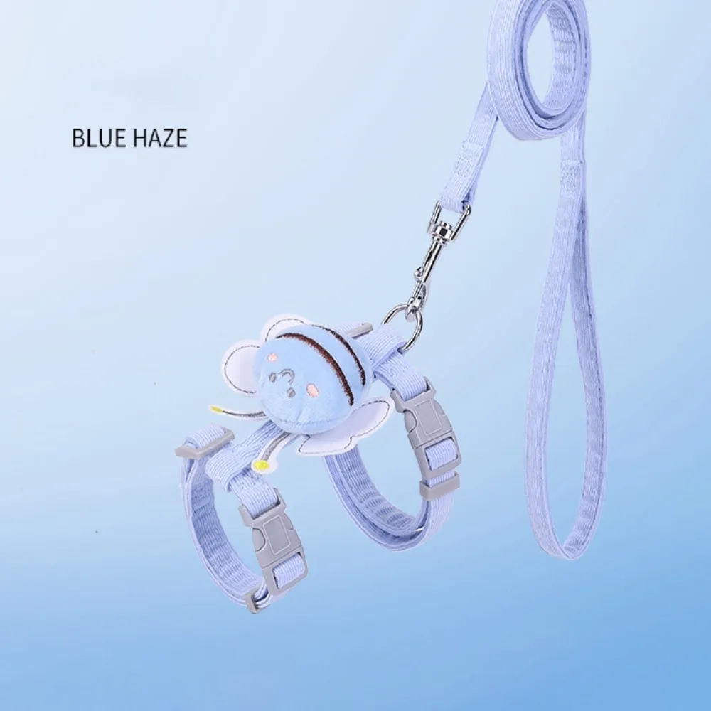 

Durable Dacron Adjustable Cat Collar Honeybee Walking Lead Adjustable Pet Strap Cat Traction Rope