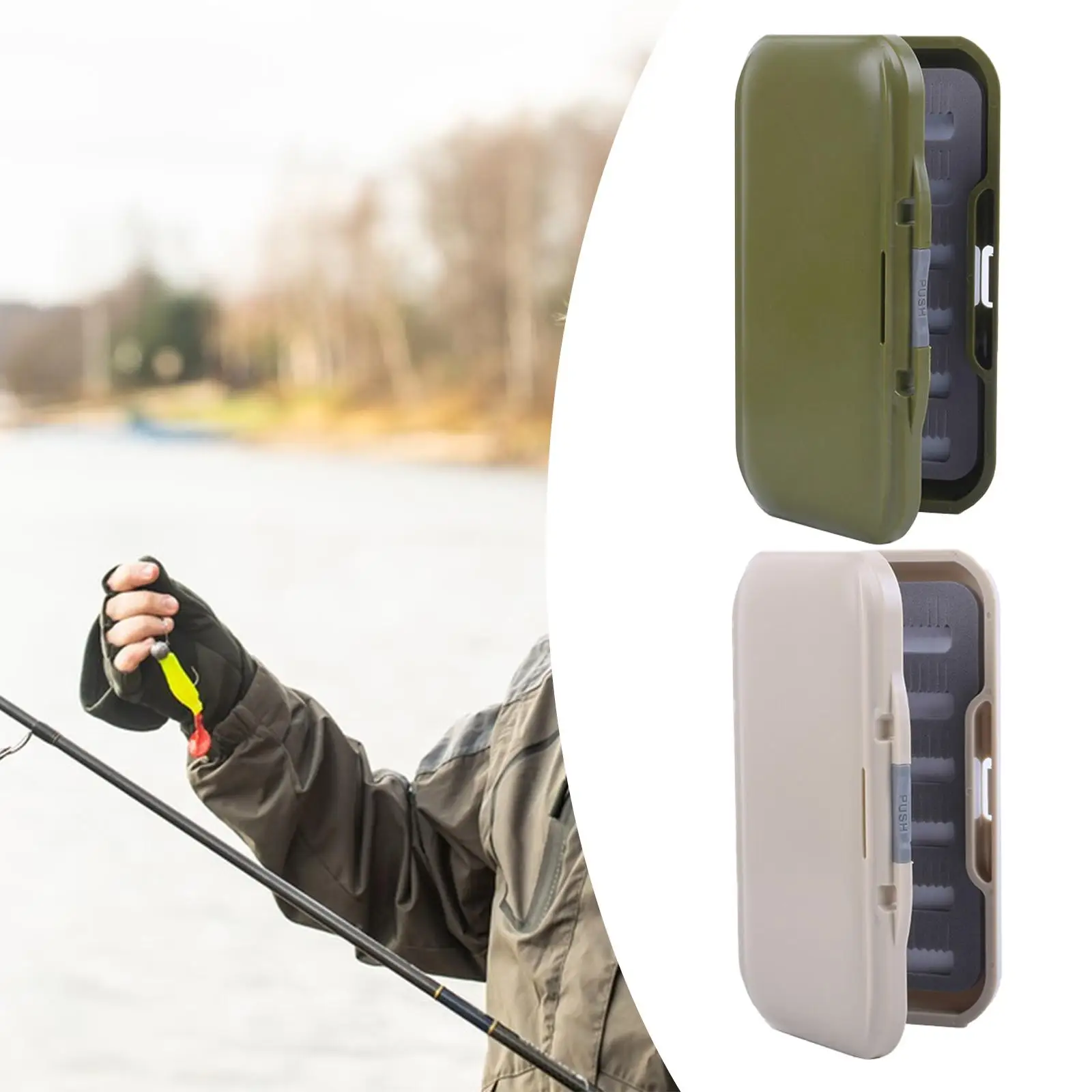 Fly Box for Fly Fishing Fly Fishing Tackle Box Foam Insert Fishing Accessories Lightweight Fly Storage Box Fishing Lure Box