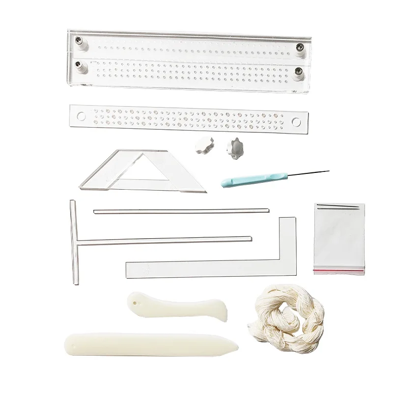 DIY Notebook Tool Acrylic Stitching Guide for Album Covers  Positioning Ruler for Thread-Binding Punching