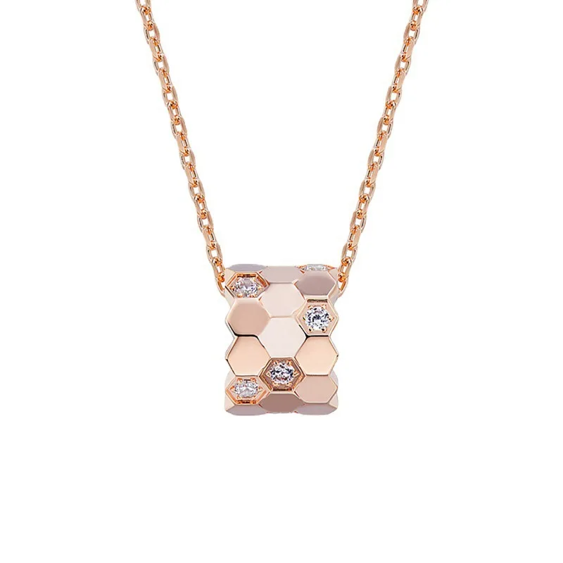 ZAKOL Classic Beehive Honeycomb AAA Zircon Pendant Necklace Elegant Birthday Christmas Jewelry Gifts for Women
