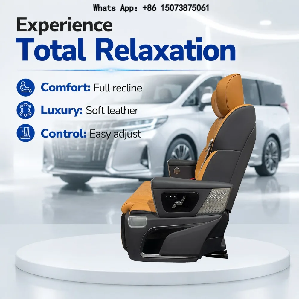 Custom Retrofit Multi Functional Napapi Leather Recline Seat Executive Car Seat for Medium Vans Sienna GL8 Carnival M8