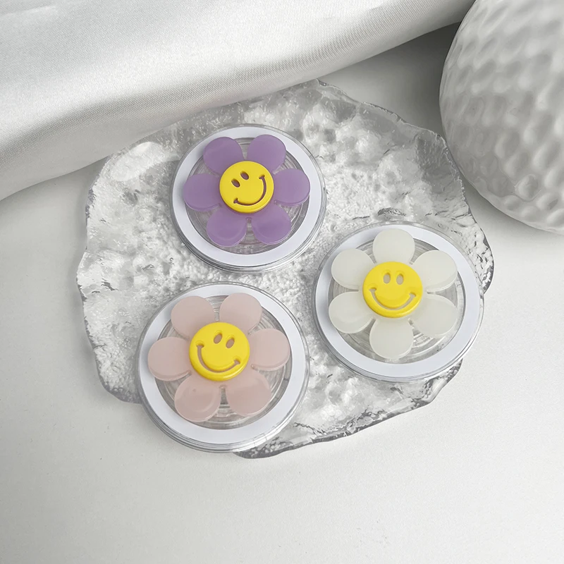 Korean Sunflower Happy Expression Cute Phone Stand for Magsafe Magnetic IPhone Samsung Safe Ring Finger Expanding Holder Bracket