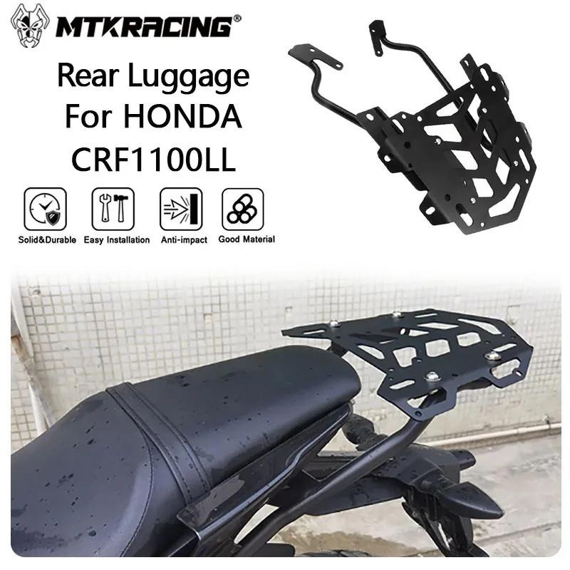 MTKRACING Top Box Bracket For HONDA CRF1100LL 2020-2024 Motorcycle Luggage Rack Carrier Rear Passenger Detachable