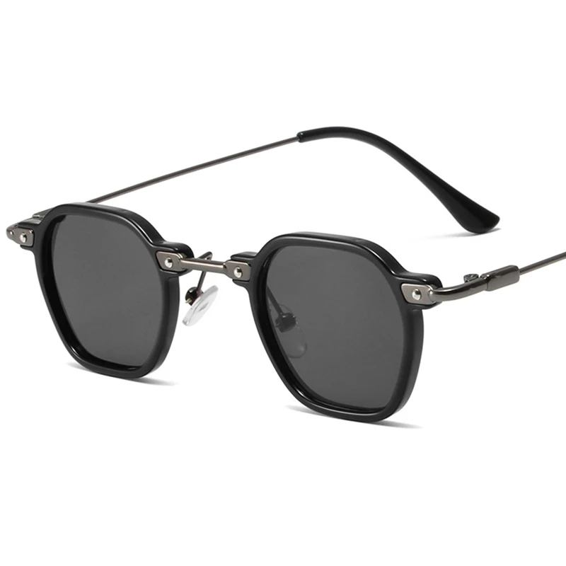 OVOYAN Small Frame Polygon Sunglasses Men Vintage Metal Round Glasses Men/Women High Quality Alloy Men 2023 Lentes De Sol Hombre