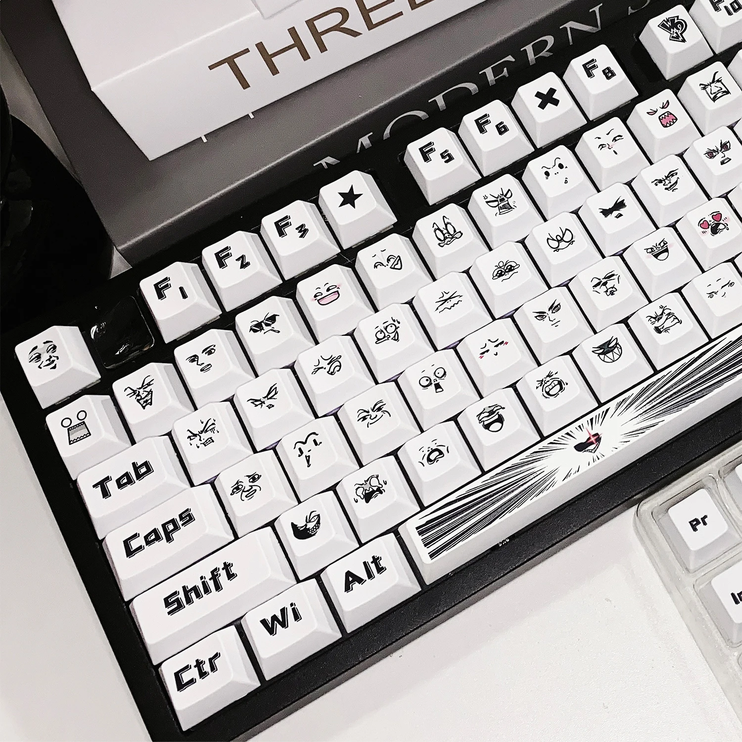 Teclas originales Teclas divertidas de estilo cómico Adaptadas a teclas de teclado mecánico