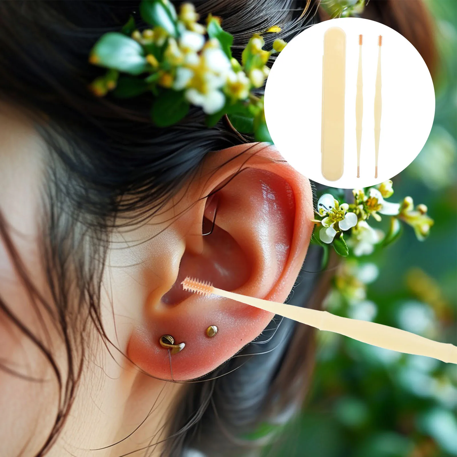 

1 Set Dual-Head Wax Removal Tool Reusable Cleaner With Spiral Tips For Safe Comfortable Cleaning Massaging Multi-Function Ear