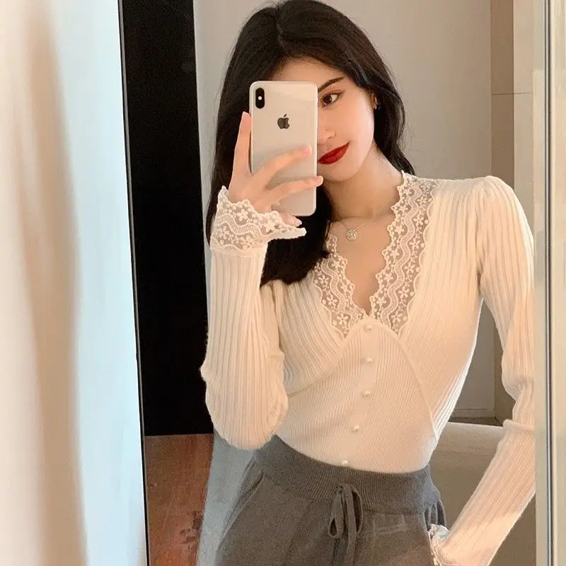 

Свитера Джемперы Пуловеры Женские винтажные разминки Верхняя часть с сеткой Профессиональная деловая встреча BF Y2K Lady OL Работа на работу Осень