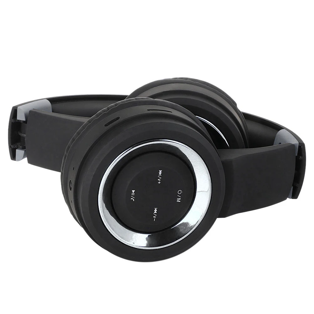 

Wireless Headphones Noise Cancelling Over Ear Headset Tr905 .1 Black Silver Rotatable Stereo Lightweight Pu Earpads