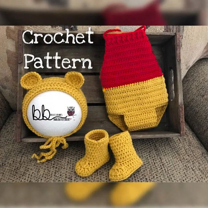 Tenue de costume en tricot au crochet pour nouveau-né, vêtements pour bébés filles et garçons, chapeau et pantalon, accessoires de séance photo, 0-3M