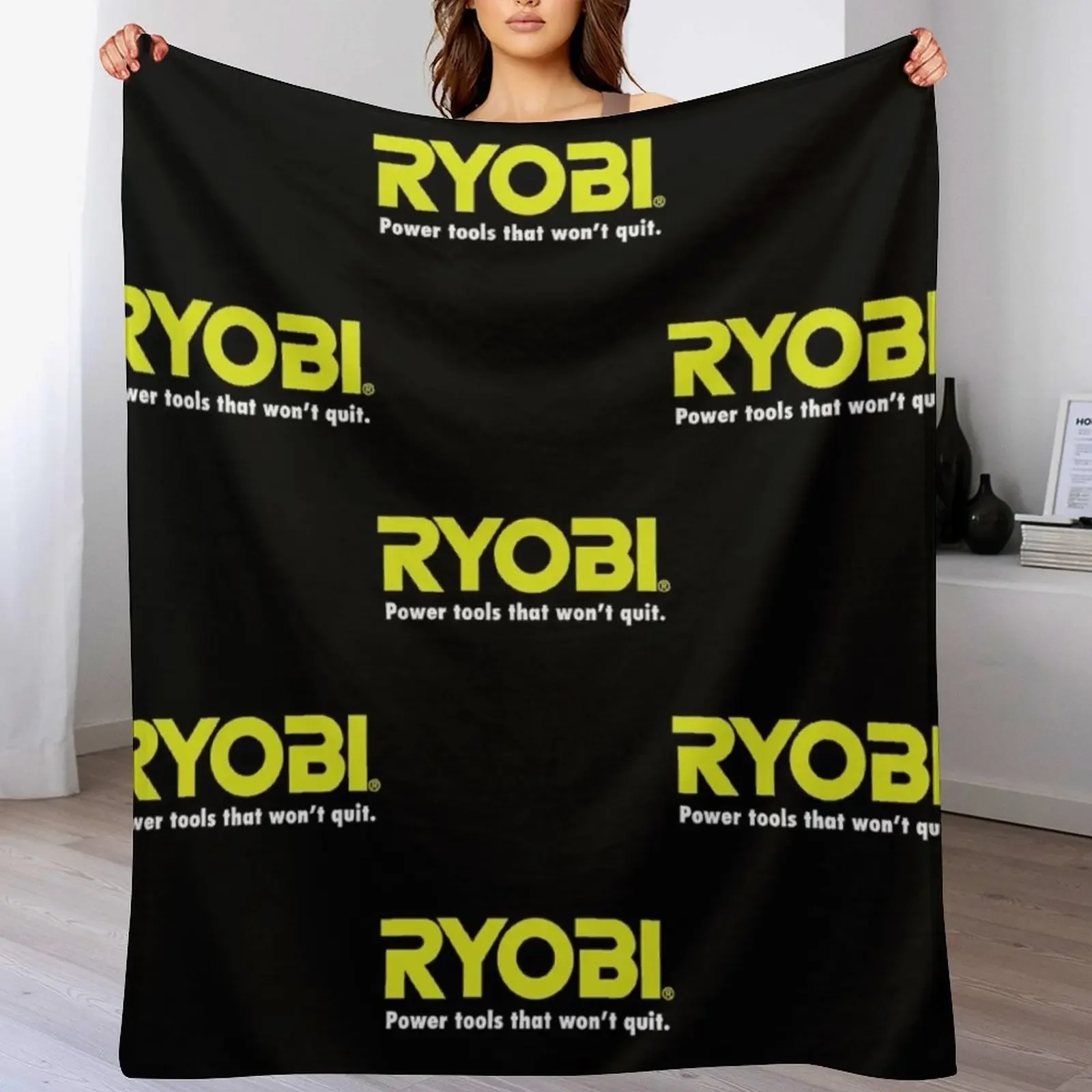 

POWER TOOLS - RYOBILOGO Classic T-Shirt Throw Blanket Decoratives Summer Luxury Thicken Luxury Blankets