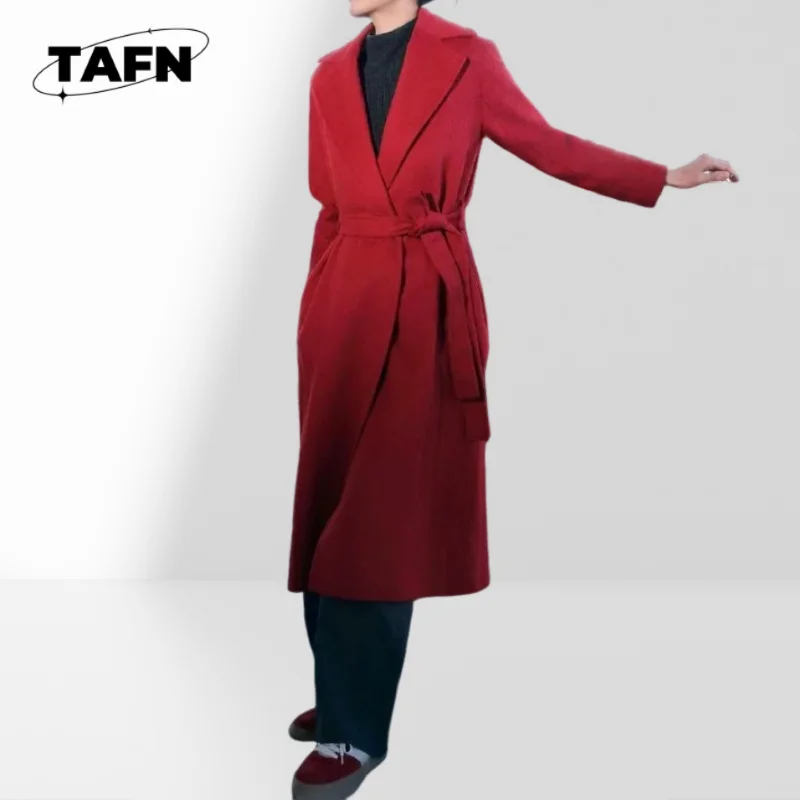 Cappotto autunnale leggero per donna Trench lungo in misto cotone stile autunnale Giacca a vento di media lunghezza Pendolari femminili AJ1315