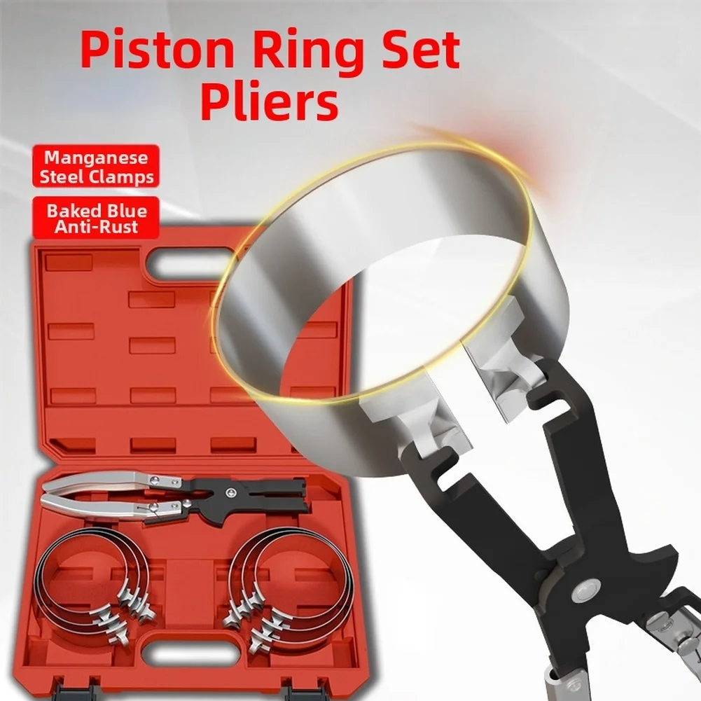 7pcs For Piston Ring Compressor Assembly For Piston Installer Maintenance Pliers Car Pliers For Automatic Maintenance Tool Kit