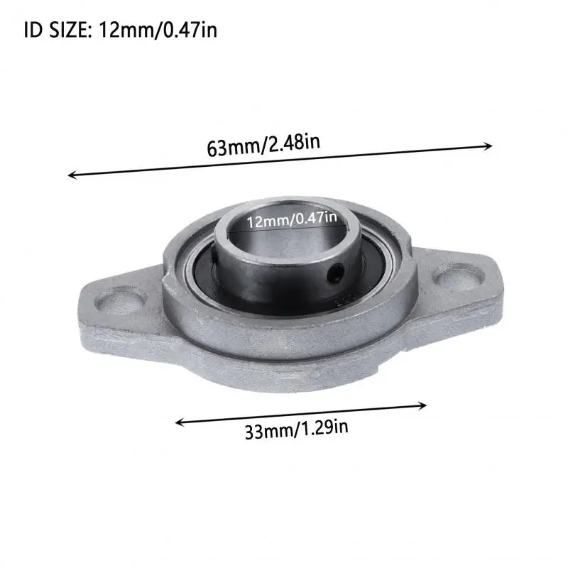 1~3pcs Zinc Alloy Diameter 8/10/12/15/17mm Bore Ball Bearing Pillow Block Mounted Support FL000 FL001 FL002 FL003 FL08 - view 2