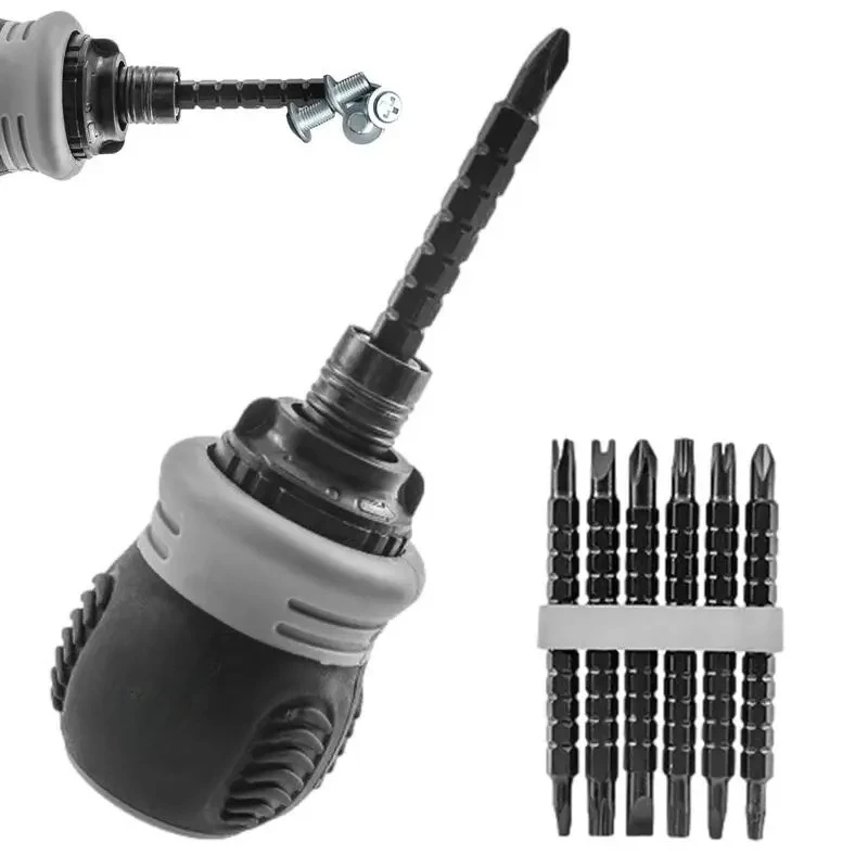 Professional Compact Ratchet Screwdriver Set Radish Head High Hardness Labor Saving Multi Functional Household Screwdriver Tool