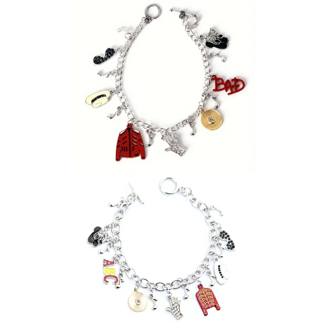 Michael Jackson Armbänder für Damen und Herren Gedenkserie Anhänger Kette Armreif Musik-Fans Schmuck Geschenke