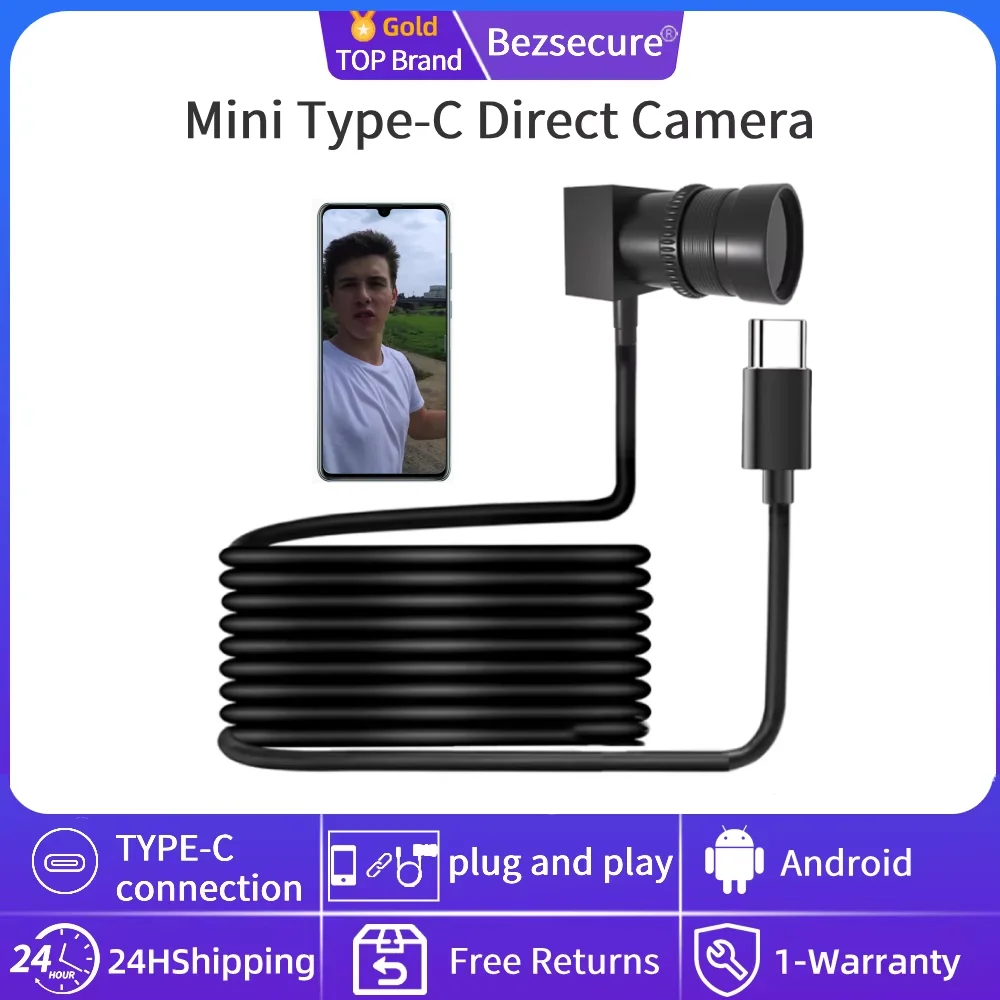 

1080P Mini Type-C Video Camera for Android Plug & Play Camera Compact & Portable Wide Angle Handheld Small Recorder Camera
