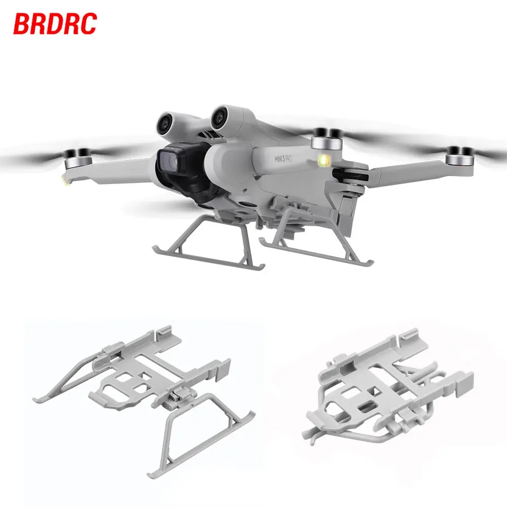 BRDRC Landing Gear for DJI MINI 3 PRO Drone Foldable Height Extender Quick Release Long Leg Foot Protector for Drone Accessory