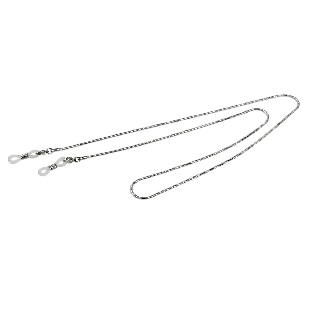 Stainless Steel Eyeglass Chain Snake Style Adjustable Non-Slip Neck Strap Holder 65Cm Eyeglass Cord Sunglasses