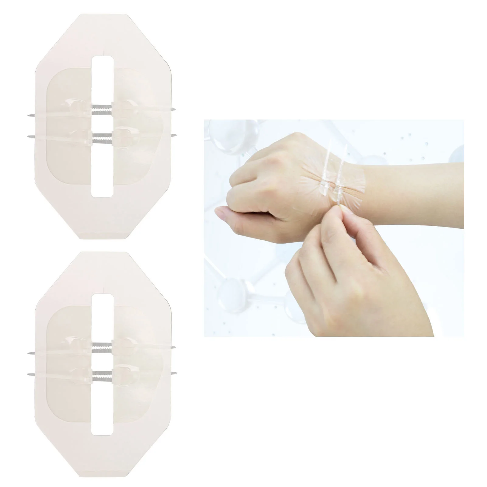 

2pcs Emergency Wound Closures Bandaid Adhesive Bandages Zip Stitch Laceration Kit for Wound Care Zipper Bandaid