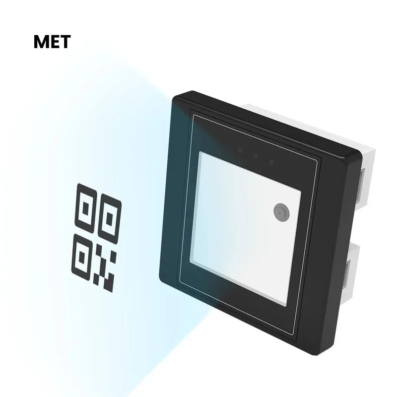 

COOLCODE MX-MET Access Control QR Code Scanner 2D Fixed Mount Auto Scan Green Pass Imager Reading Mode Ethernet Interface LCD