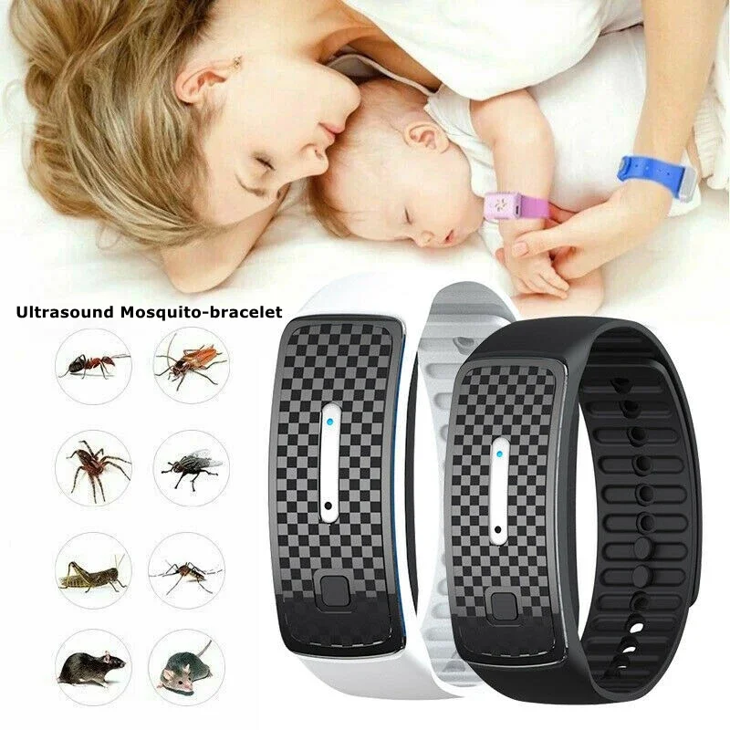 M30 Ultrasonic Mosquito Repellent Bracelet kids Adult Anti Mosquito Killer Pest Insect Drive Wristband 3 Modes Repellents Watch