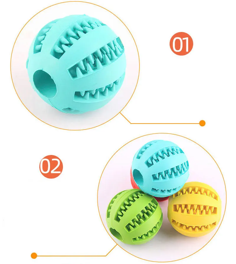 Hunde-Gummi-Leckball: Interaktiver Kau- und Zahnreinigungsball für Hunde – Trainings- und Langsam-Fressball für Haustiere – Detail 5