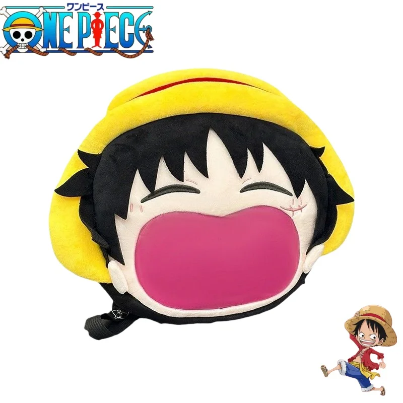 

Товары в стиле аниме, цельный мультяшный плюшевый рюкзак для куклы, Луффи, новинка, большая вместительная сумка через плечо, мужской праздничный креативный подарок