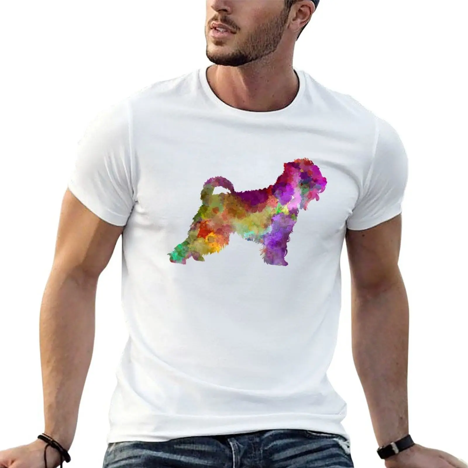 

Irish Soft Coated Wheaten Terrier in watercolor T-Shirt t shirts for man graphic vintage anime tshirt T-Shirt