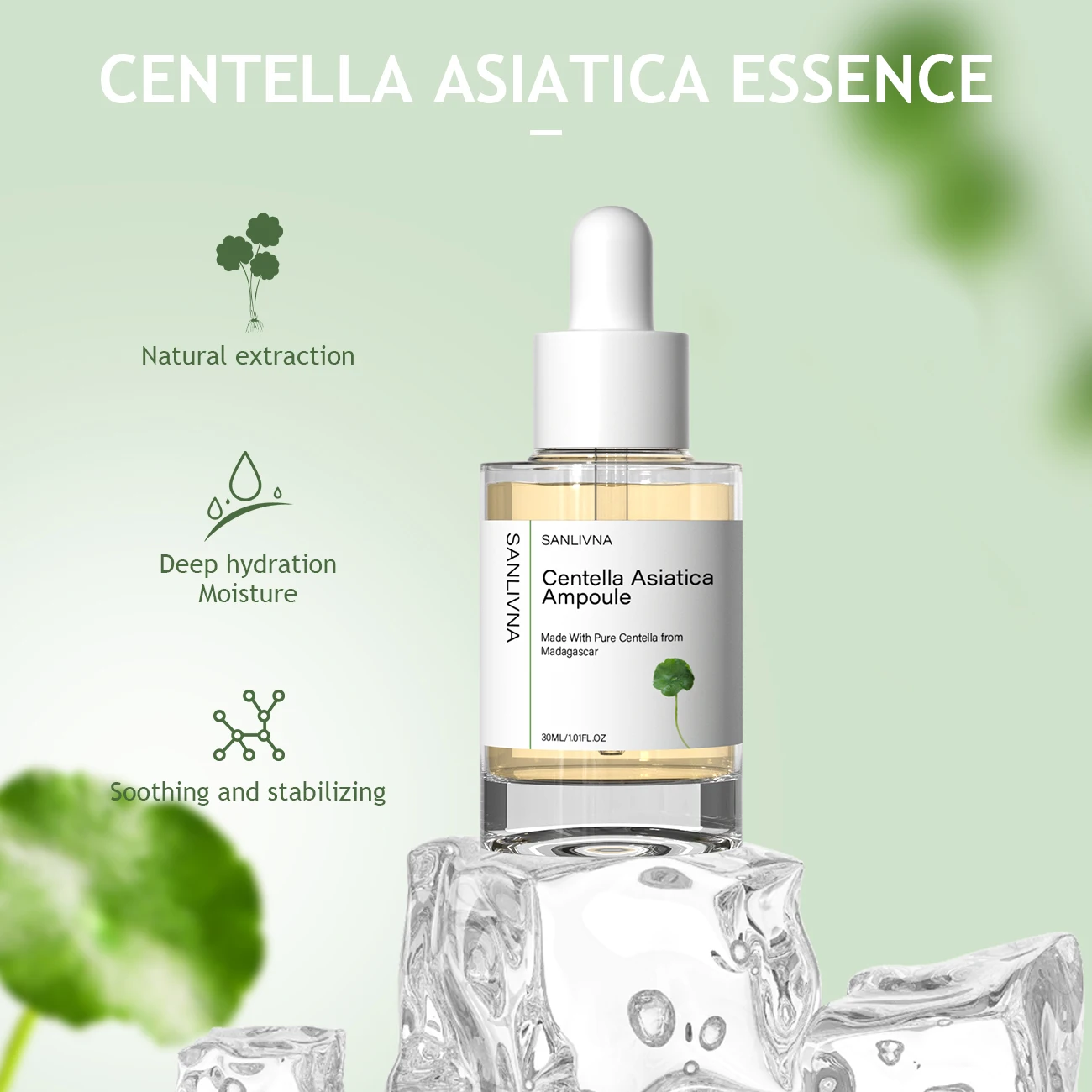 Centella Asiatica Toner Cleanser Moisturizing Repair Essence Moisturizing Facial Treatment Facial Moisturizer Brightening Skin