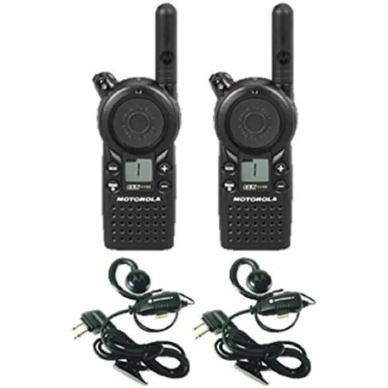 2 pak Motorola CLS1110 Walkie talkie Radio dua arah dengan headset