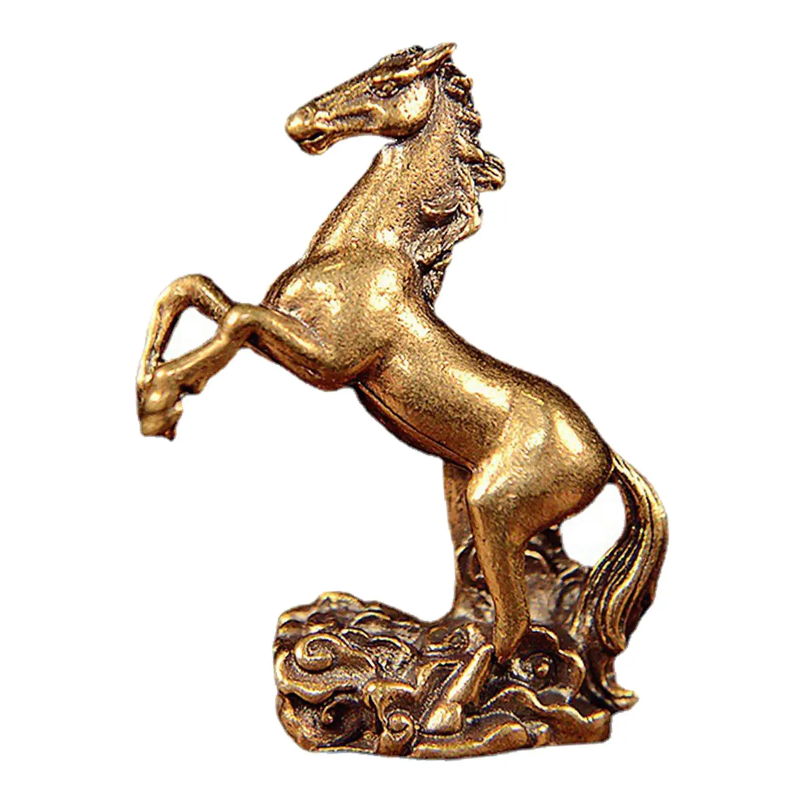 Miniature Horse Figurine Ornament Collectible Horse Ornament Copper Horse Statue Bronze for Home Cabinet Table Living Room Gift