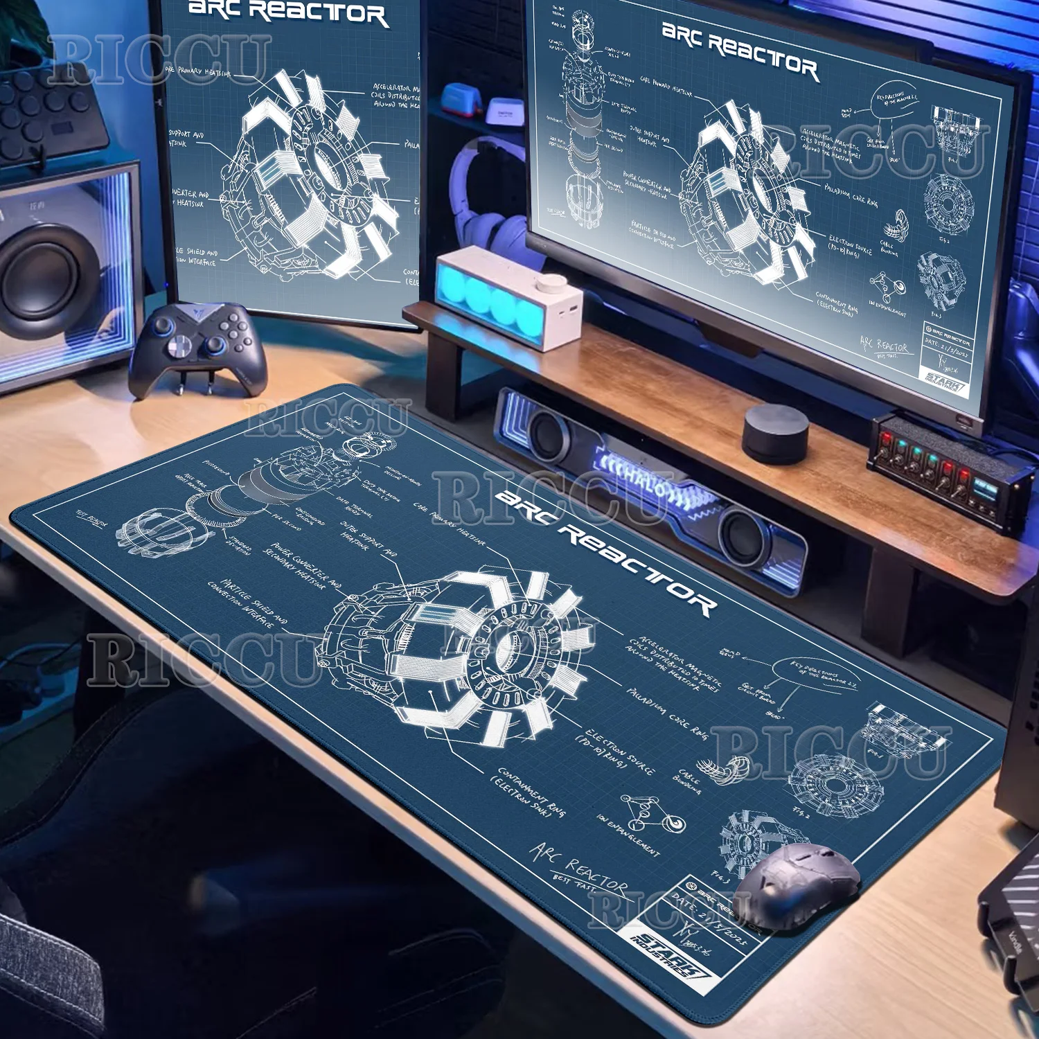 

XXL Mouse Pad L-Iron Mans Keyboard Expand Pads Gamer Large Desk Mat Rubber Laptop Office Non-slip PC Gaming Accessories for Boys