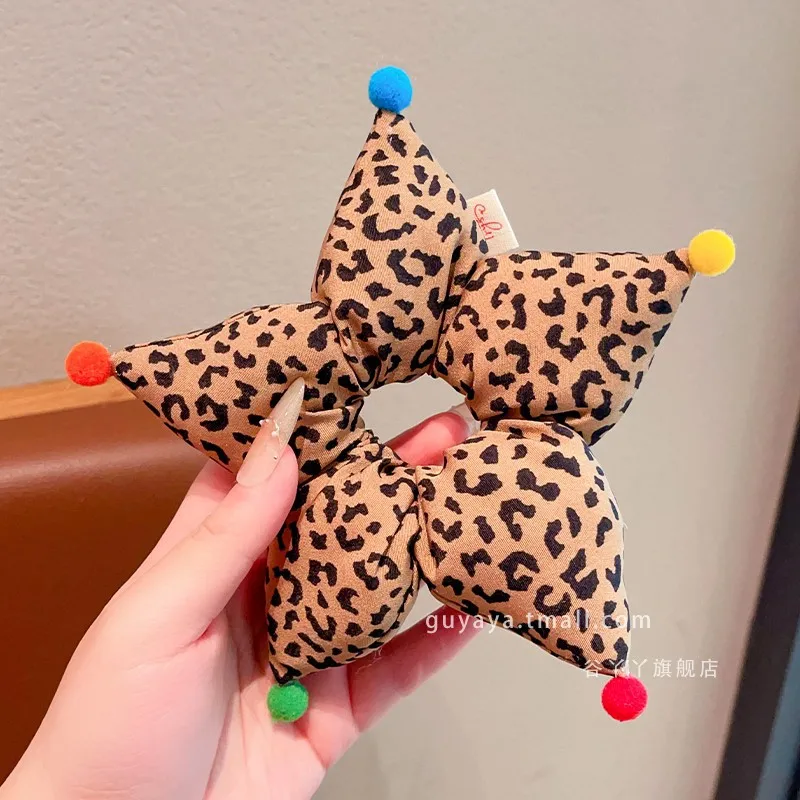 Gumka do włosów dla dzieci, urocza gumka do włosów w kropki z gwiazdkami, opaska do włosów dla dziewczynki do wiązania kucyka, opaska do włosów dla niemowląt do koków, akcesoria do włosów.