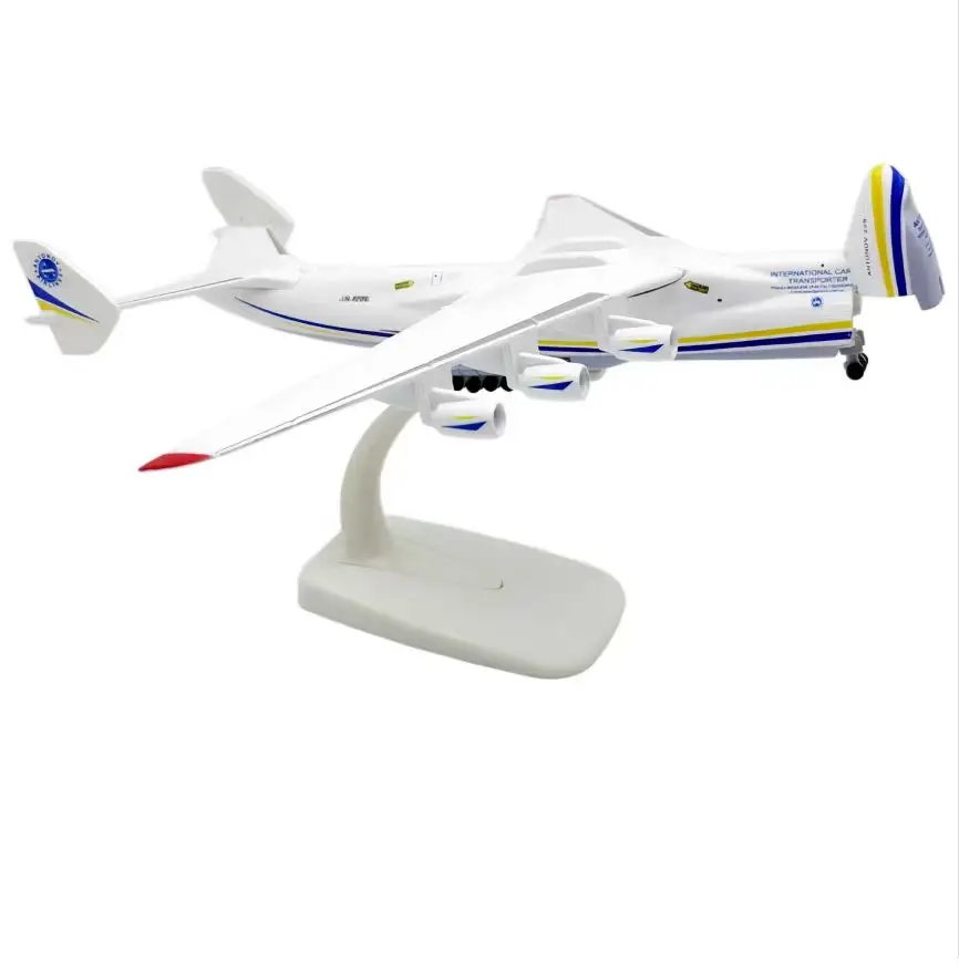 8inch/20cm new an225 Metal Plane Model with Opening Cargo Door Miniature Airplane Models With Wheels and Base