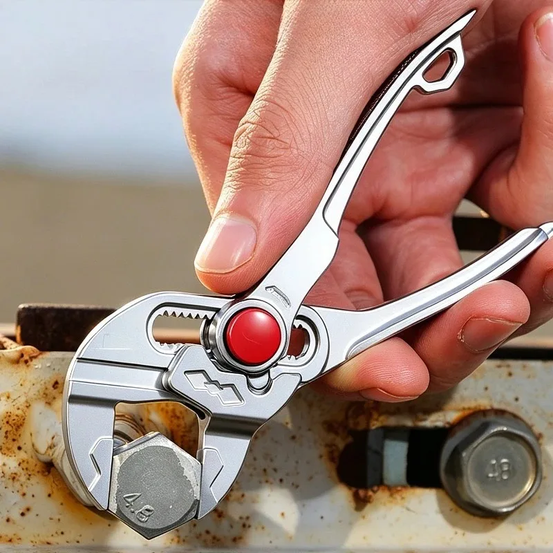 4 Inch Adjustable Water Pump Pliers Mini Multifunctional Plumbing Pipe Wrench Industrial Grade High Hardness Hand Tool view 4