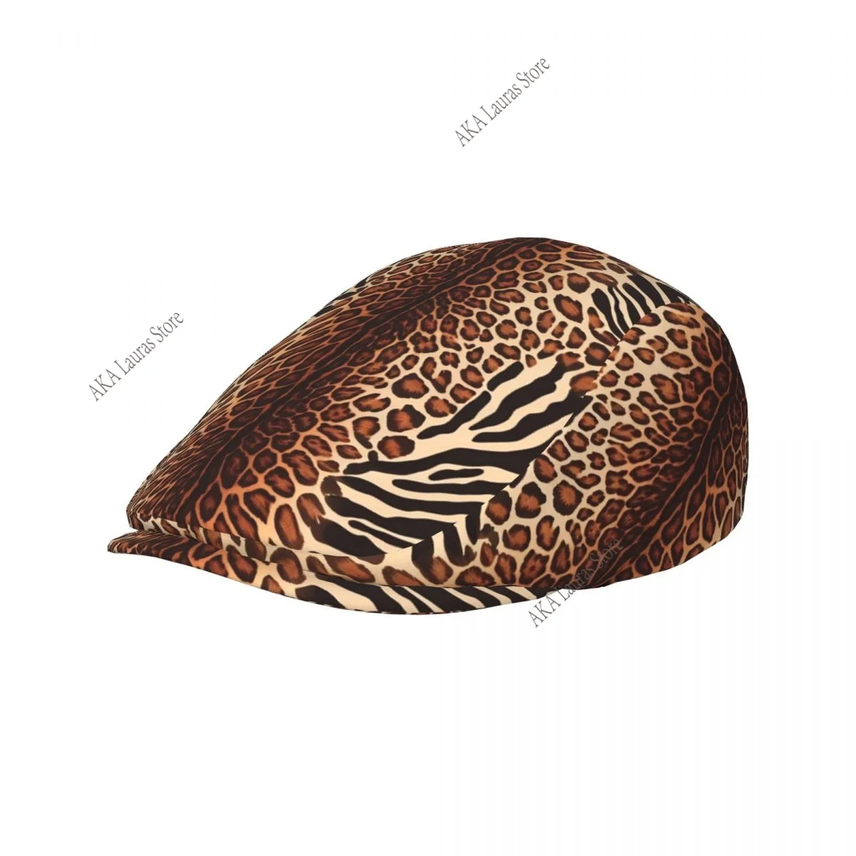 Spring and summers Leopard Mixed With Zebra Animal Skin Newsboy Caps Flat Peaked Cap Girl and Women Painter Beret Hats