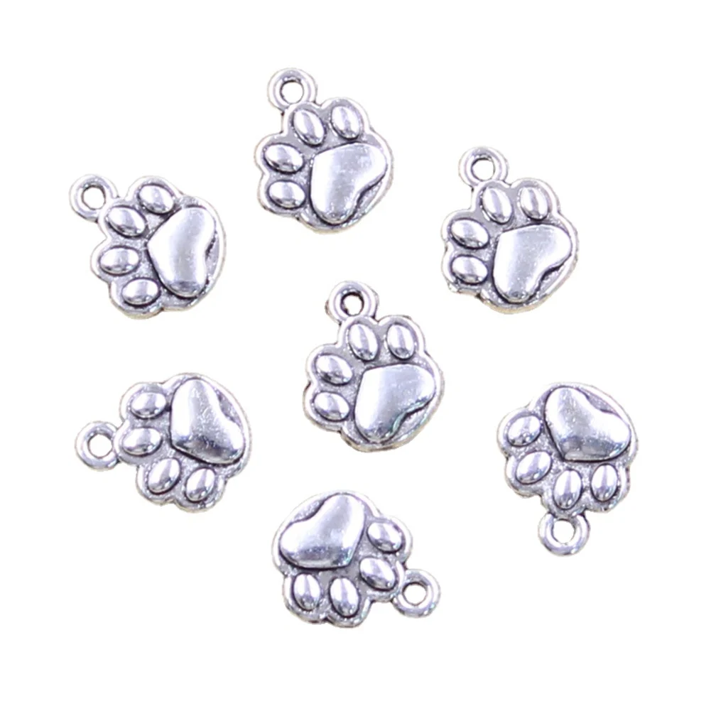 20 szt. Zawieszki niedźwiadka 12x10mm antyczny srebrny kolor wisiorki wykonane ręcznie robiona tybetańska biżuteria