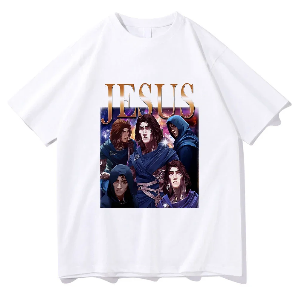 Viktor Jesus Arcane Tshirt Vintage Anime Women Short Sleeve Harajuku Clothes Unisex Clothes Graphic T Shirts Women Clothing