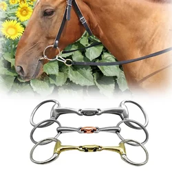 Cavallo filetto morso in acciaio inox Eggbutt Bit cavallo masticare bocca snodata Bit attrezzatura per l'allenamento del cavallo prodotti equestri