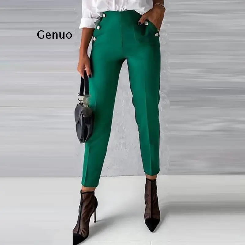 

Women Trousers Casual High Waist Pencil Pants Office Ladies Pant Pantalon Oversized Femme Elegant Party Long Trousers