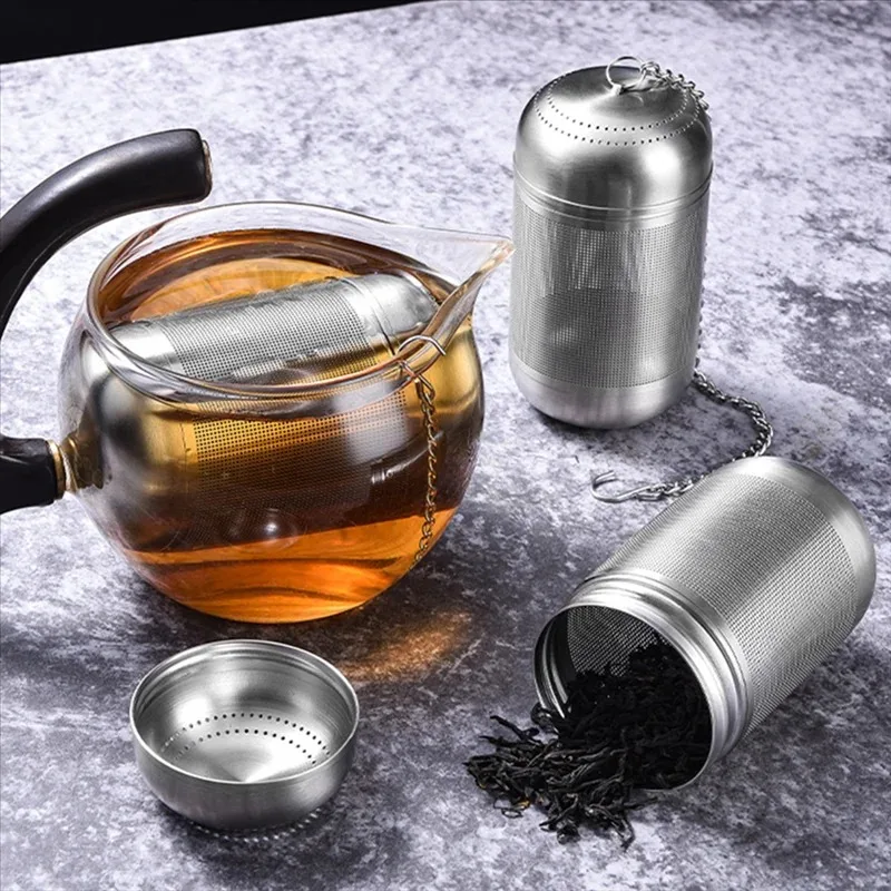 Stainless Steel Tea Infuser Tea Leaves Spice Seasoning Ball Strainer Teapot Fine Mesh Coffee Filter Teaware Kitchen Accessories