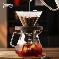 Bincoo 600ml Pour Over Coffee Dripper Coffee Pot Set Coffee Kettle Brewing Cup Octagonal Coffee Pot Coffee Tea pot Funnel Set
