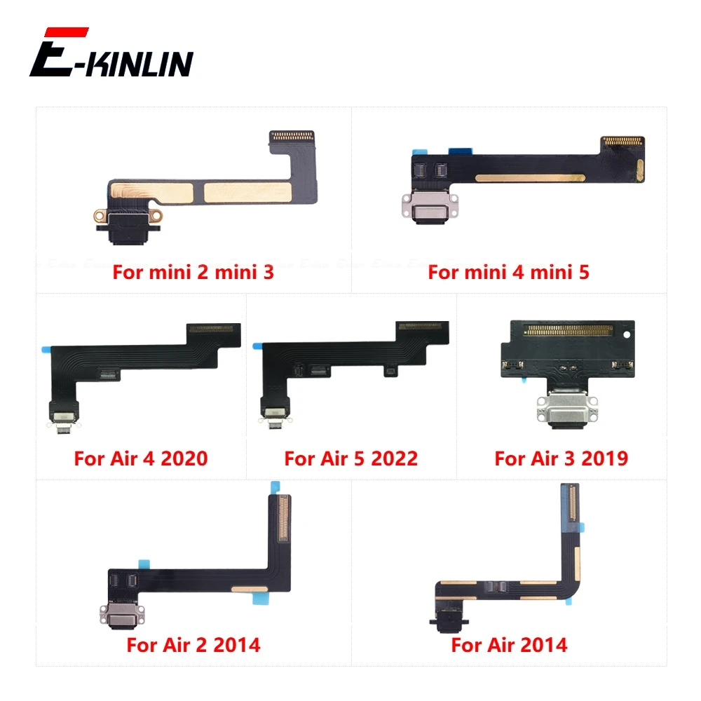 USB Charging Port Dock Plug Connector Charger Flex Cable For iPad Air mini 2 3 4 5 6 4G WiFi