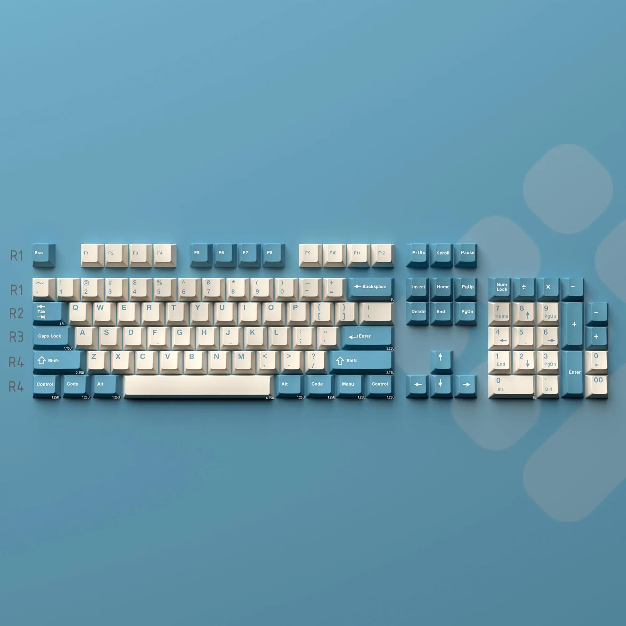 

Retro beige original two-color injection molding 184-key PBT keycap