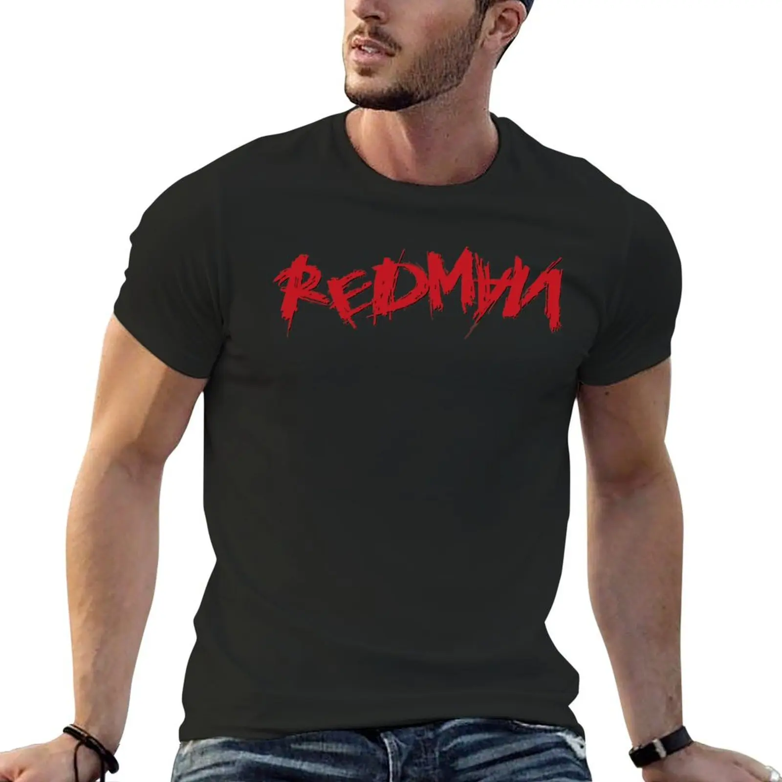 Футболка с логотипом REDMAN, футболки с графическим рисунком, винтажная одежда, облегающие футболки для мужчин