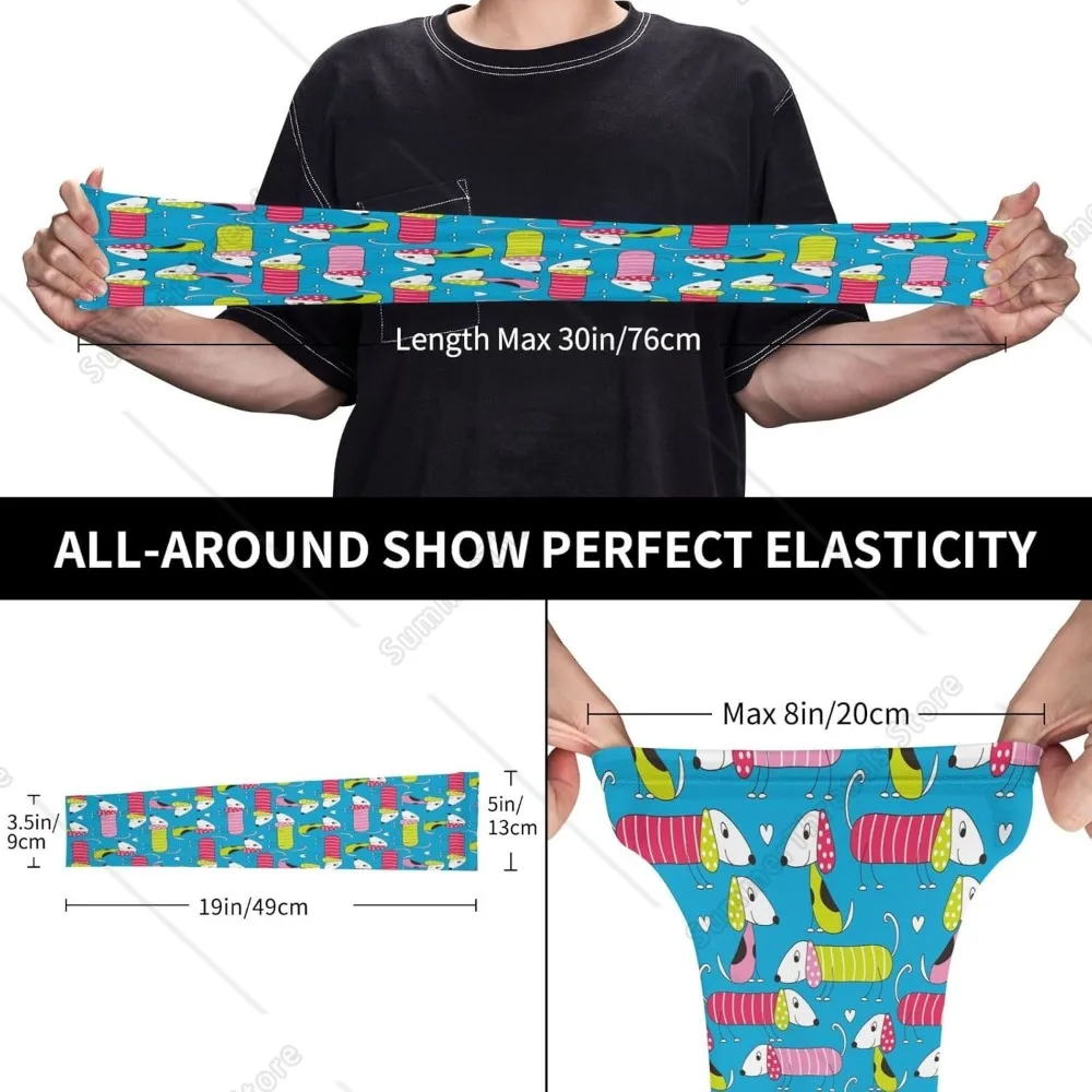 Manicotti rinfrescanti per uomo donna Protezione UV - Manicotti per tatuaggi per cuccioli di cane bassotto freddo per coprire le braccia