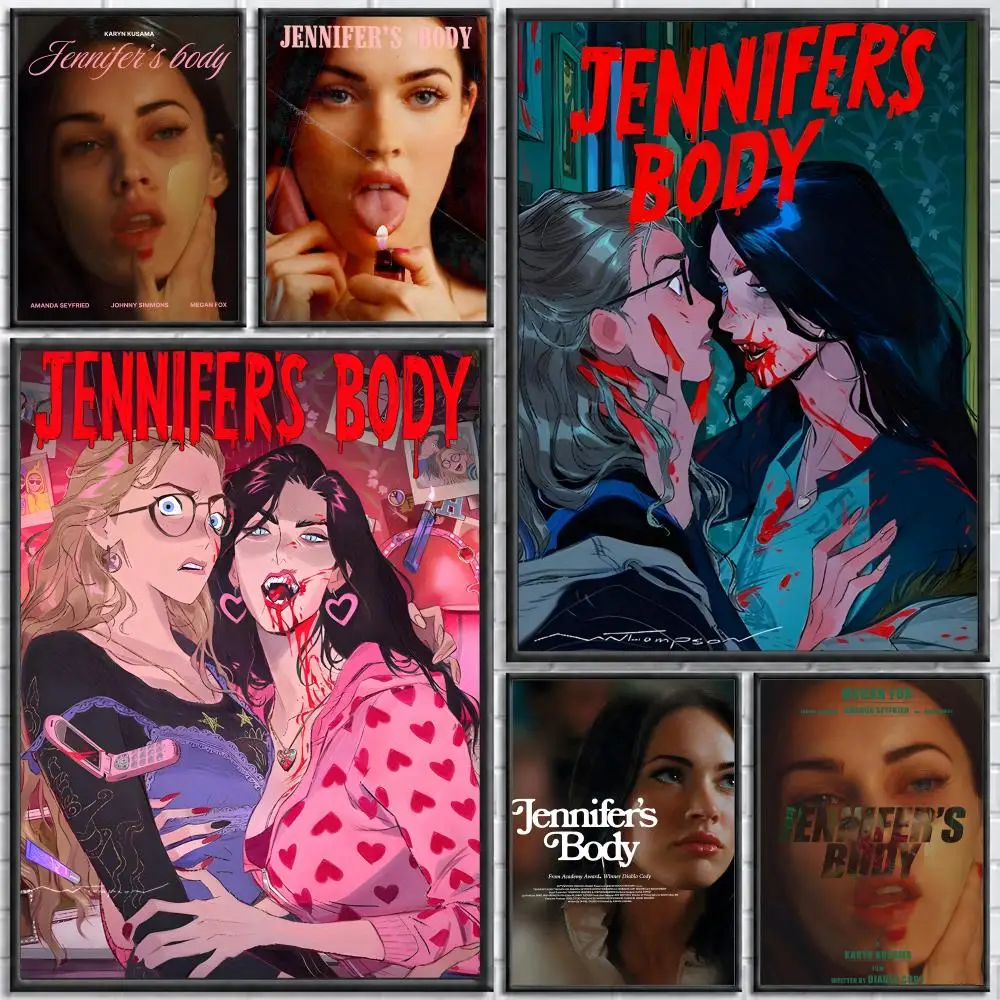 Movie Jennifers Body Poster Poster Wall Sticker Waterproof Self Adhesive HD Art  Bedroom Bar Decor