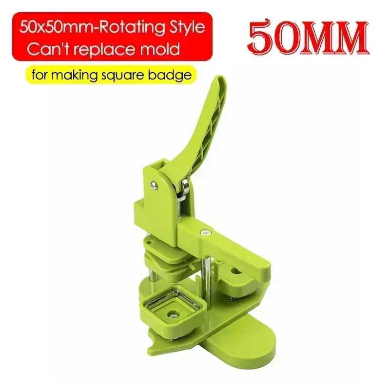 Rotating Style Square Badge Button Maker for DIY Making 50x50mm Badge Pins Art Crafts DIY Making Refrigerator Magnets Badge Pin